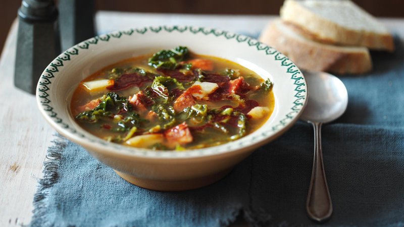 Caldo verde (Portuguese cabbage soup)