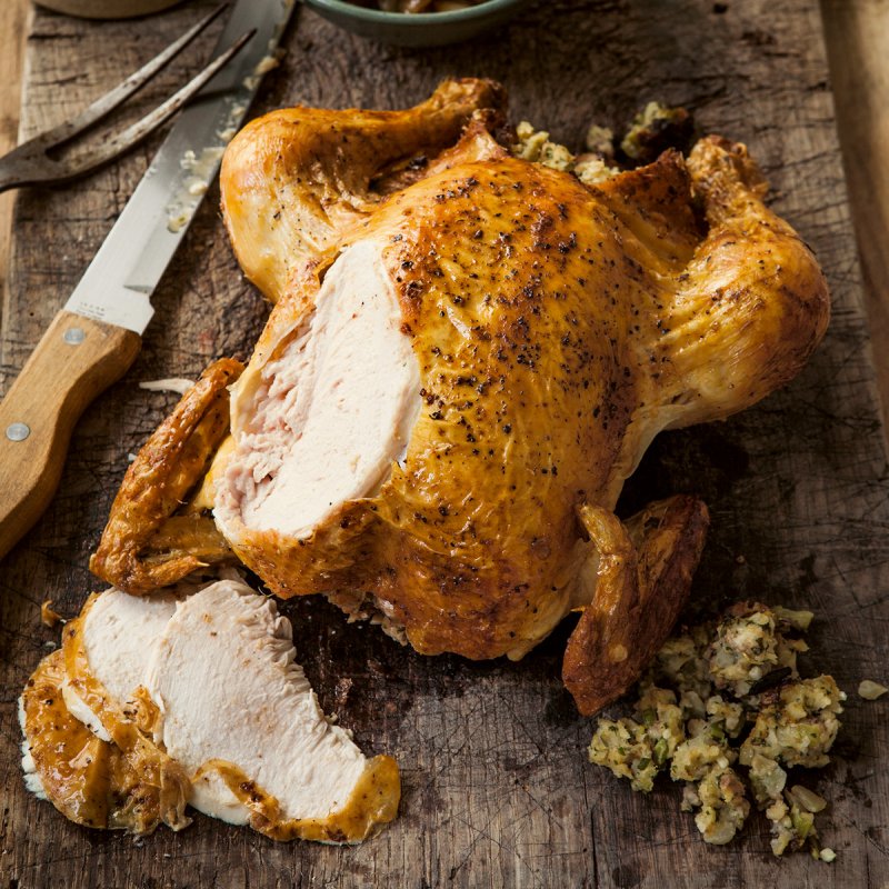 Roast Chicken with Herby Stuffing