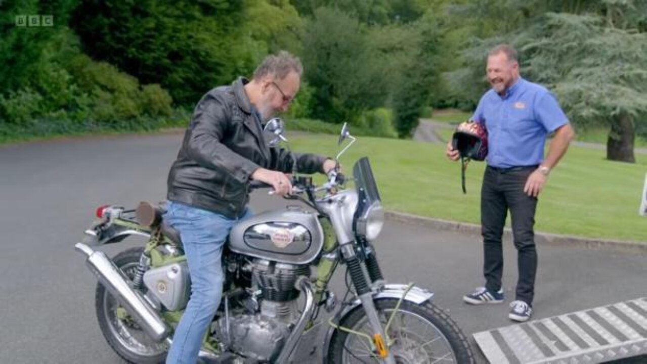 Dave Myers gets back on a motorbike