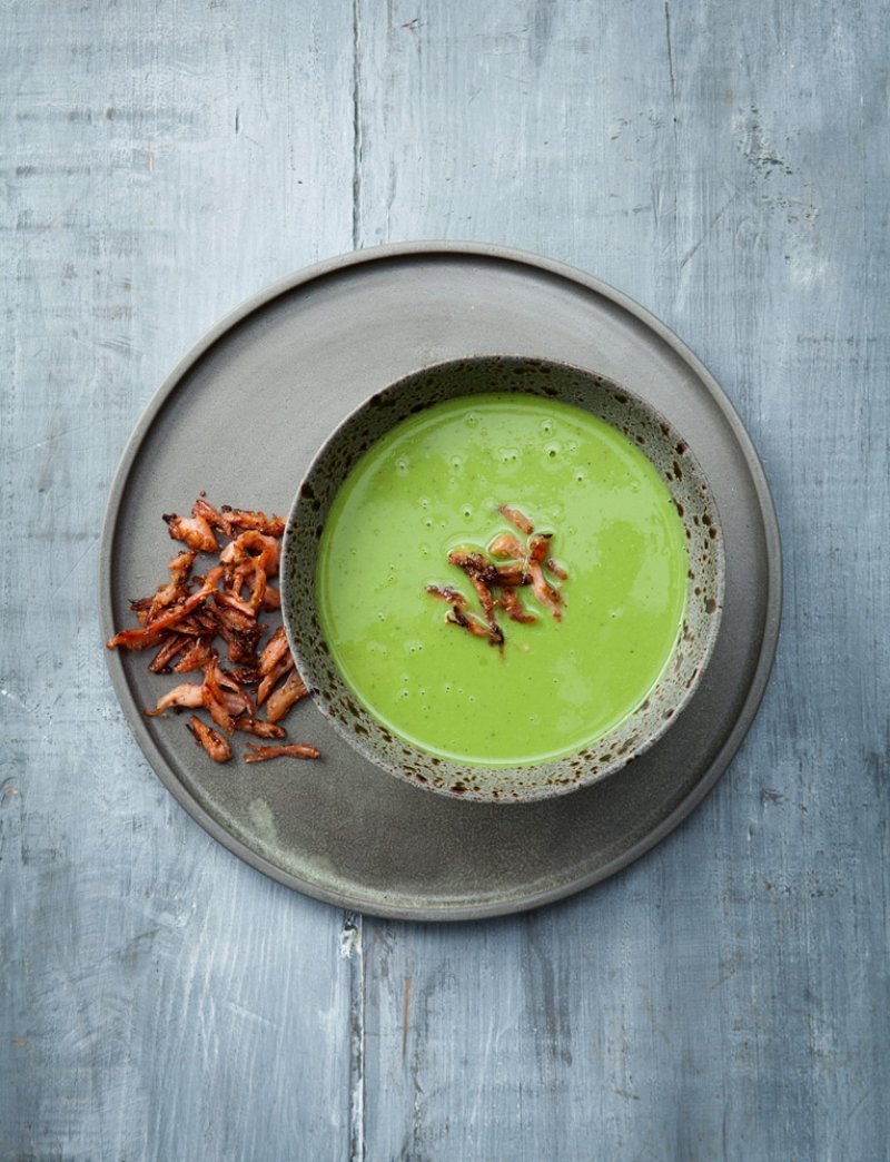 Pea, Mint and Ham Soup
