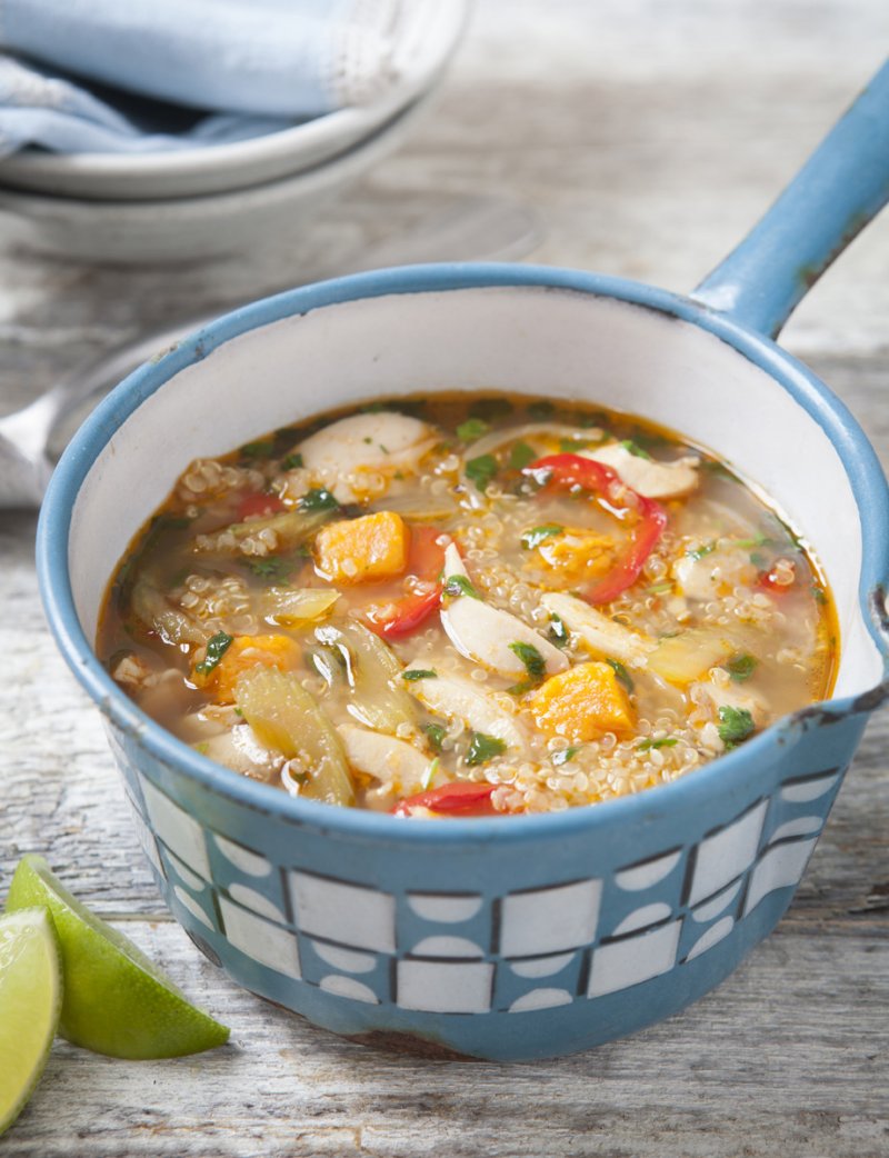 Peruvian Chicken Soup with Quinoa