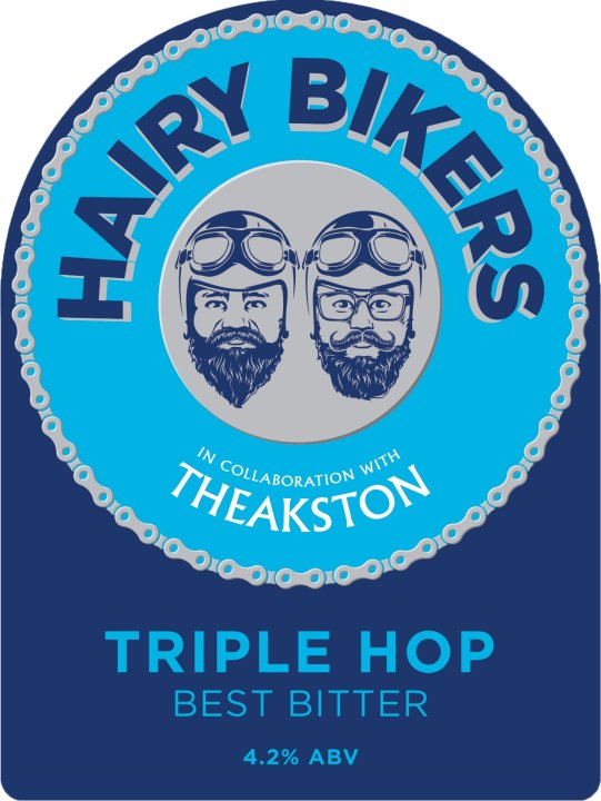 Beer pump roundel clip - Theakston Hairy Bikers Triple Hop Best Bitter