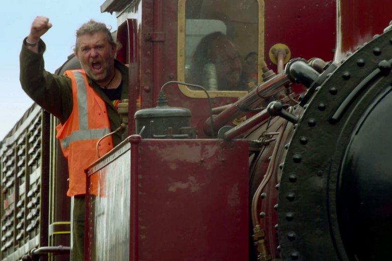 A hairy train driver